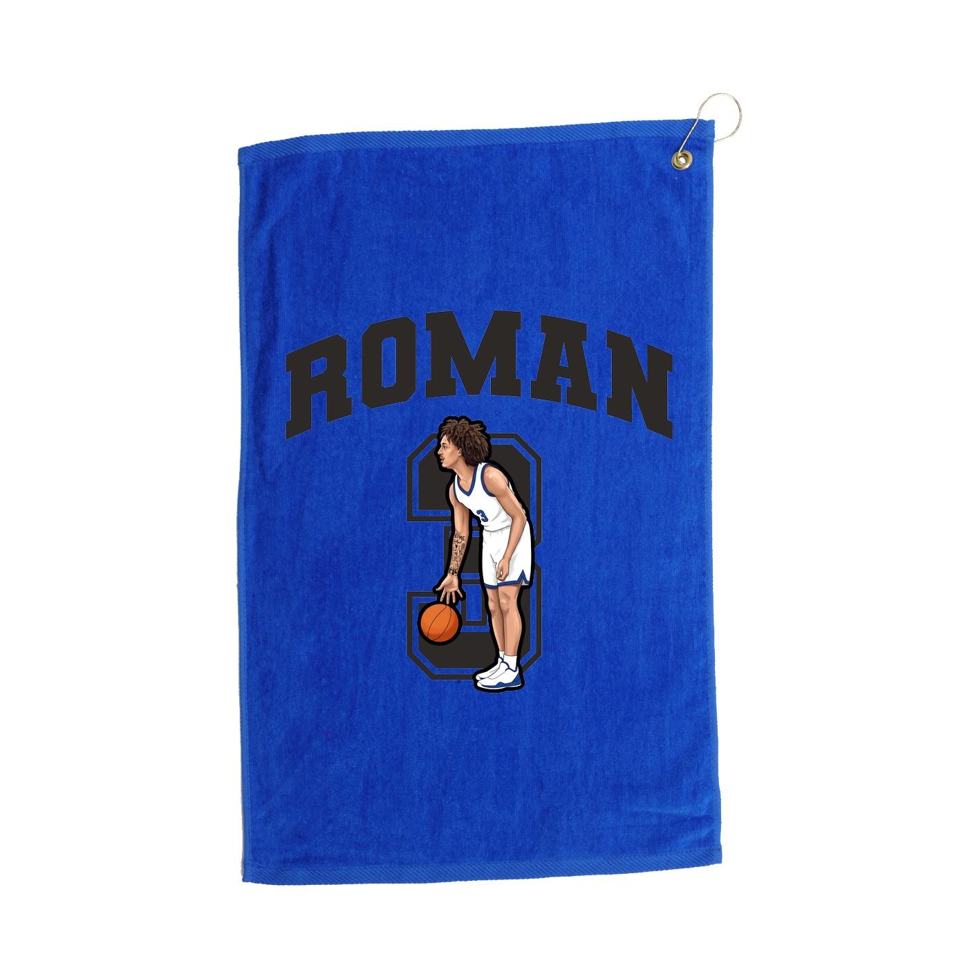 Golf Towel — Number in Royal