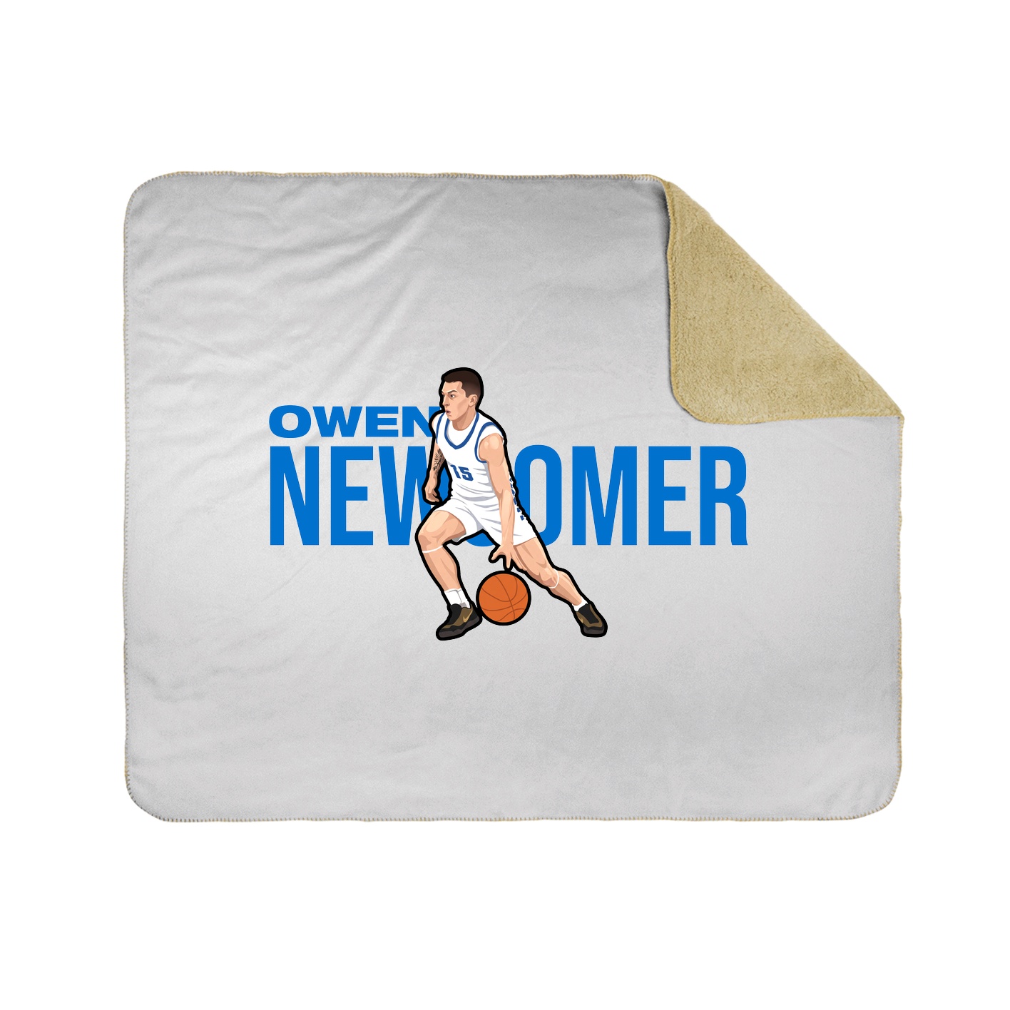Throw Blanket — Player Name in White