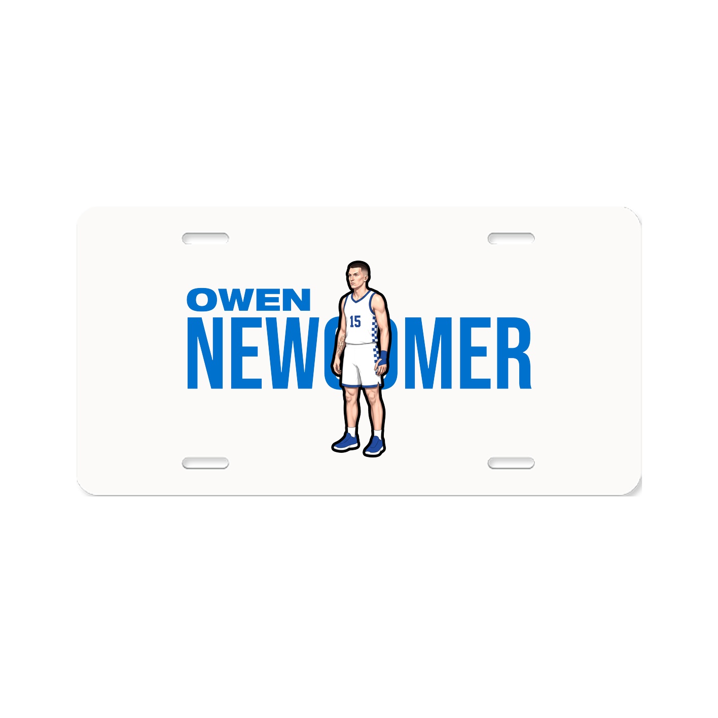 License Plate — Player Name in Classic