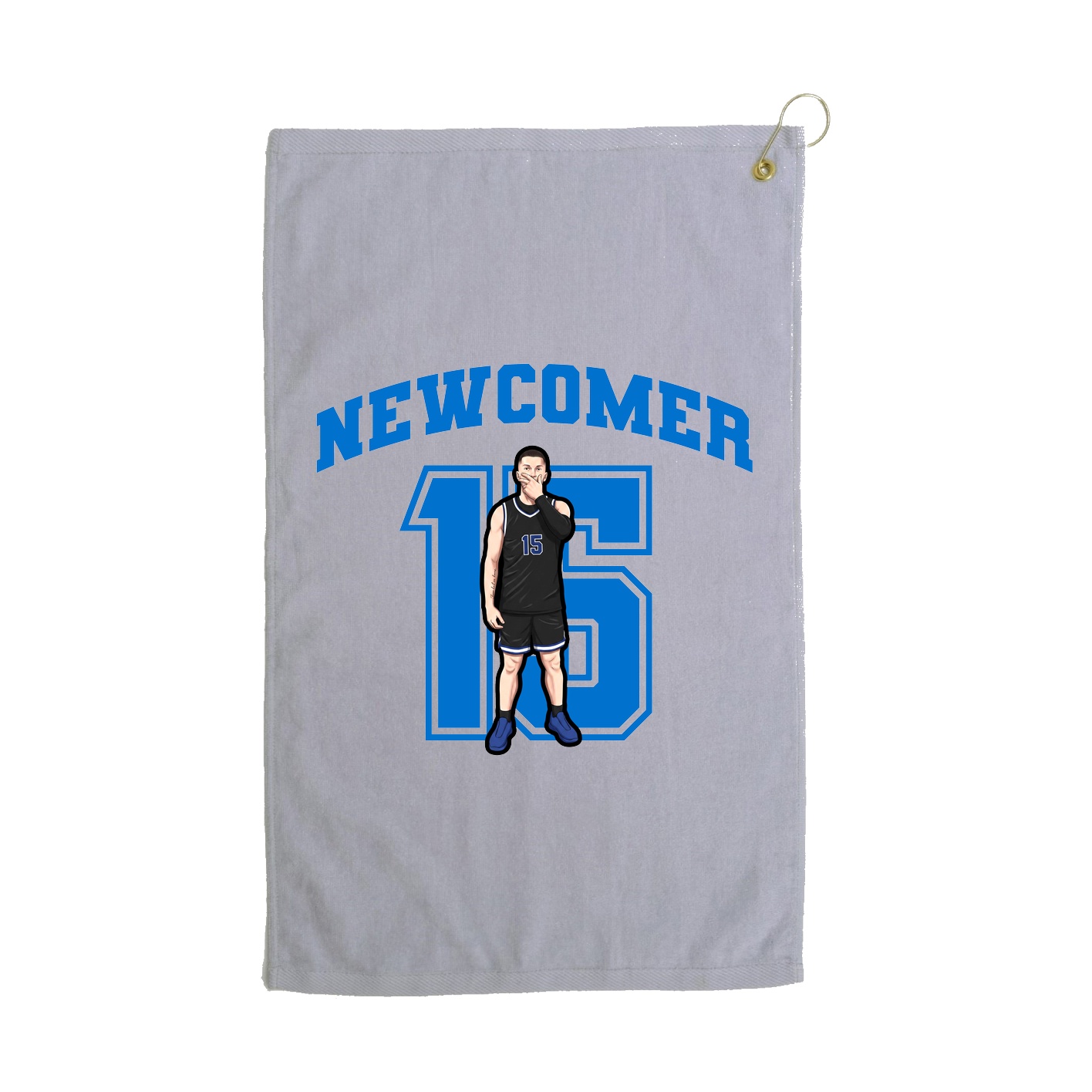 Golf Towel — Number in Grey