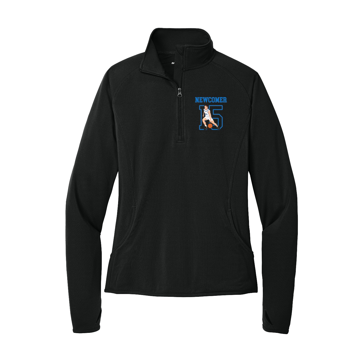 Women's Q-Zip Pullover — Shirsey in Black