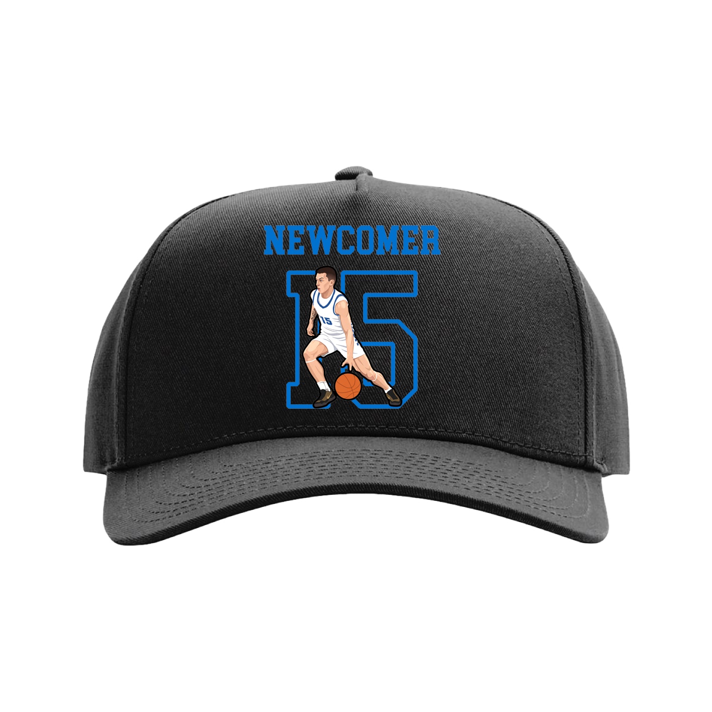 Full Fabric Five-Panel Champ Cap — Shirsey in Black