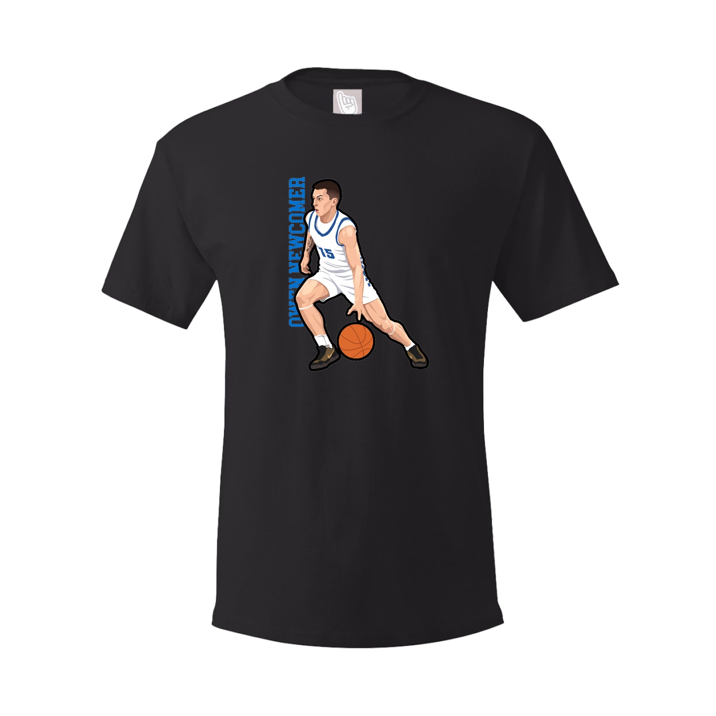 Tee — Name Vertical in Black