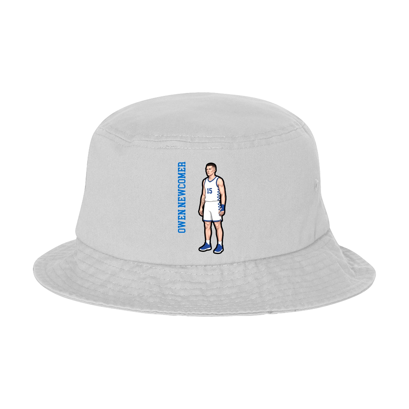 Bucket Cap — Name Vertical in White