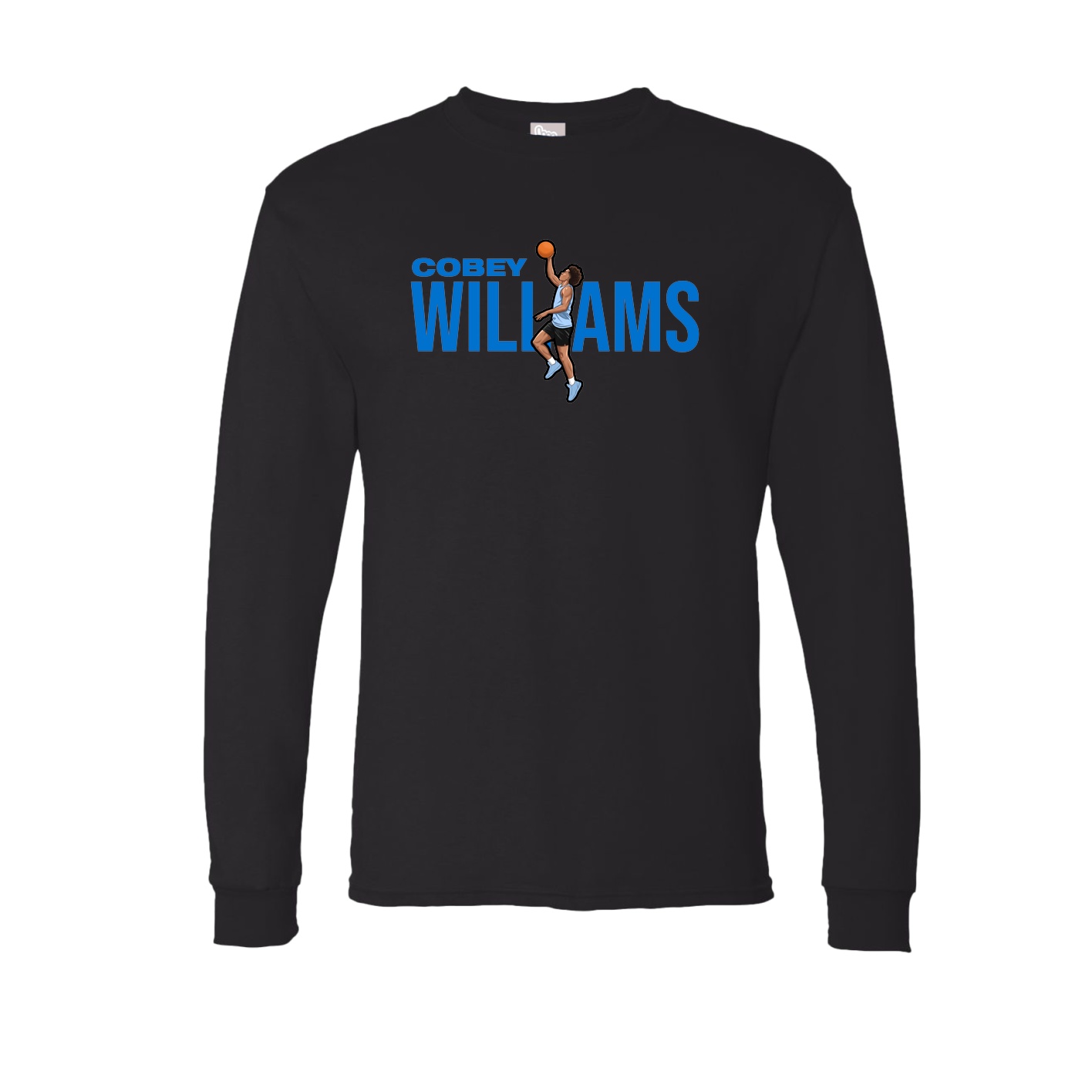 Long Sleeve Tee — Player Name in Black
