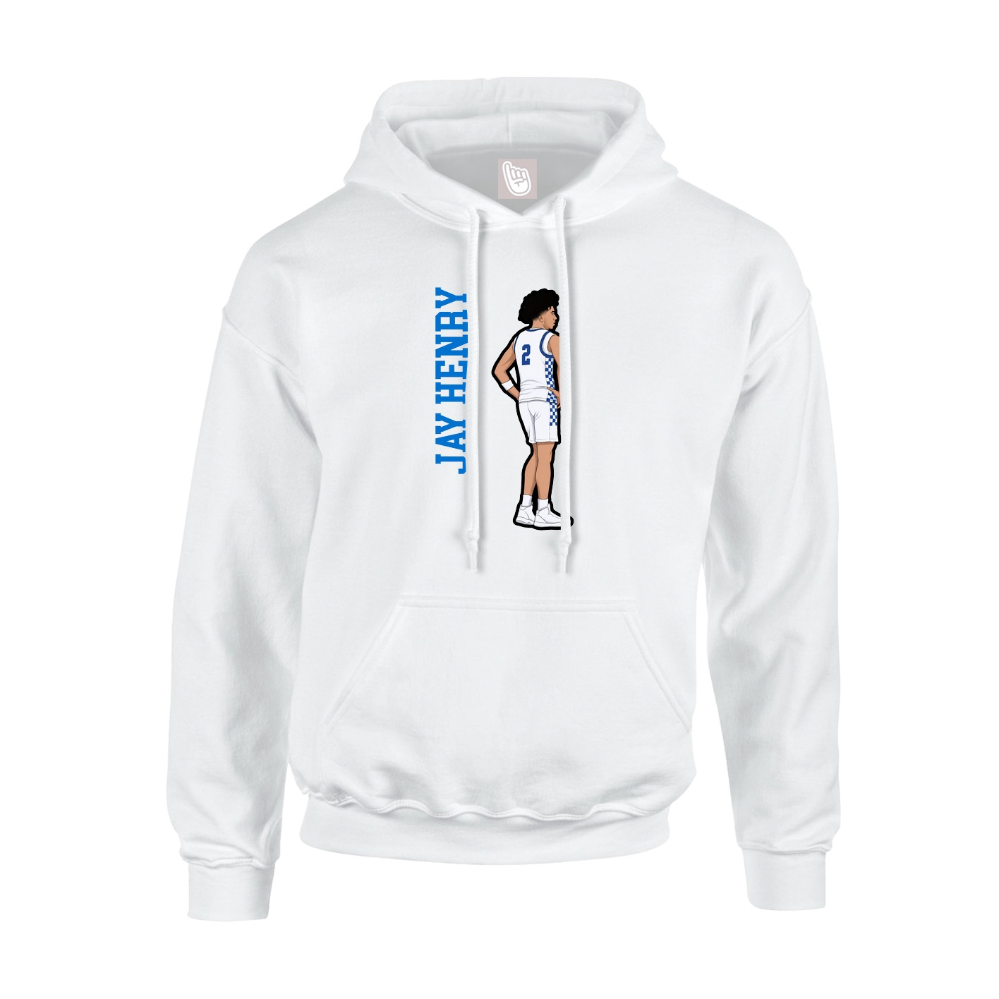 Hoodie — Name Vertical in White