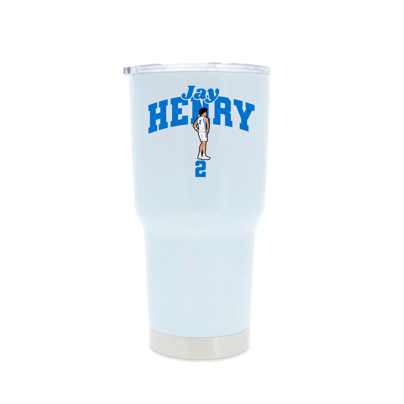 30oz Stainless Steel Tumbler — Signature Arch in White
