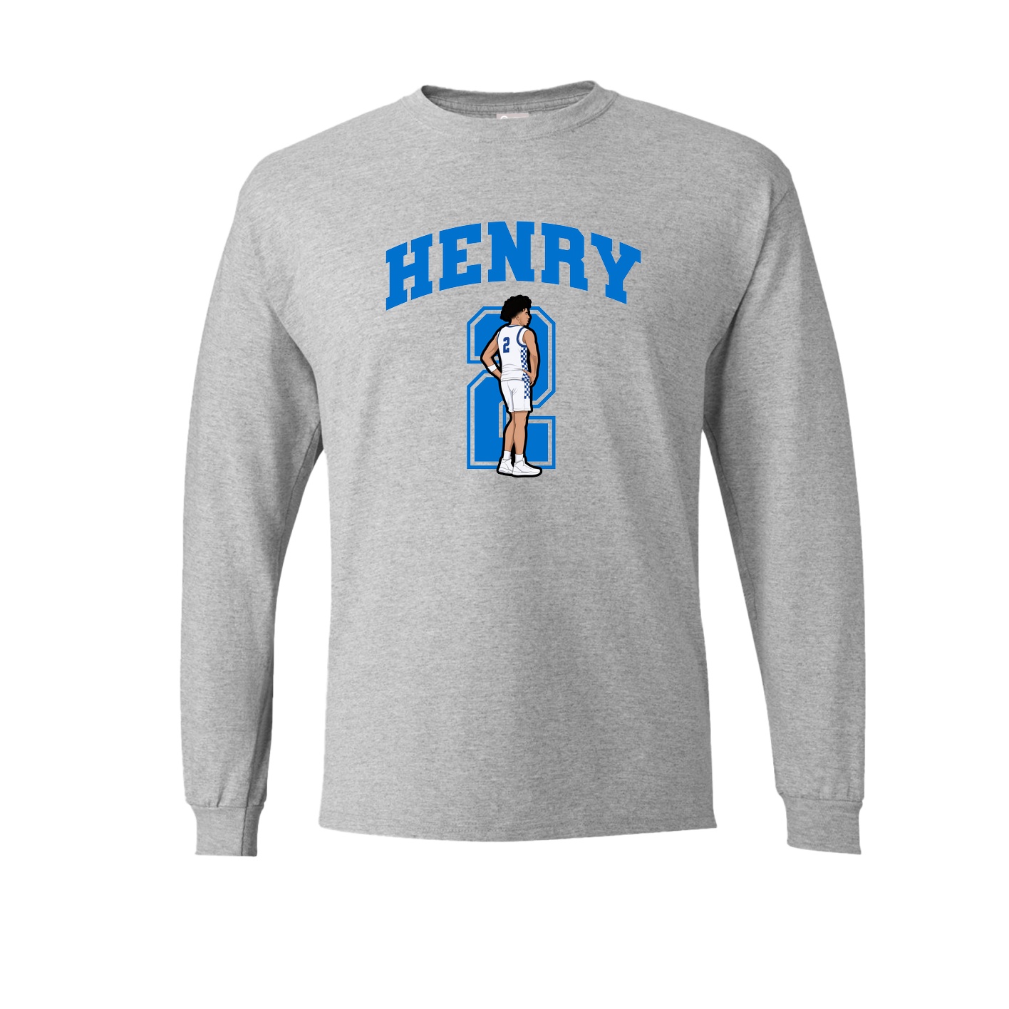 Long Sleeve Tee — Number in Grey