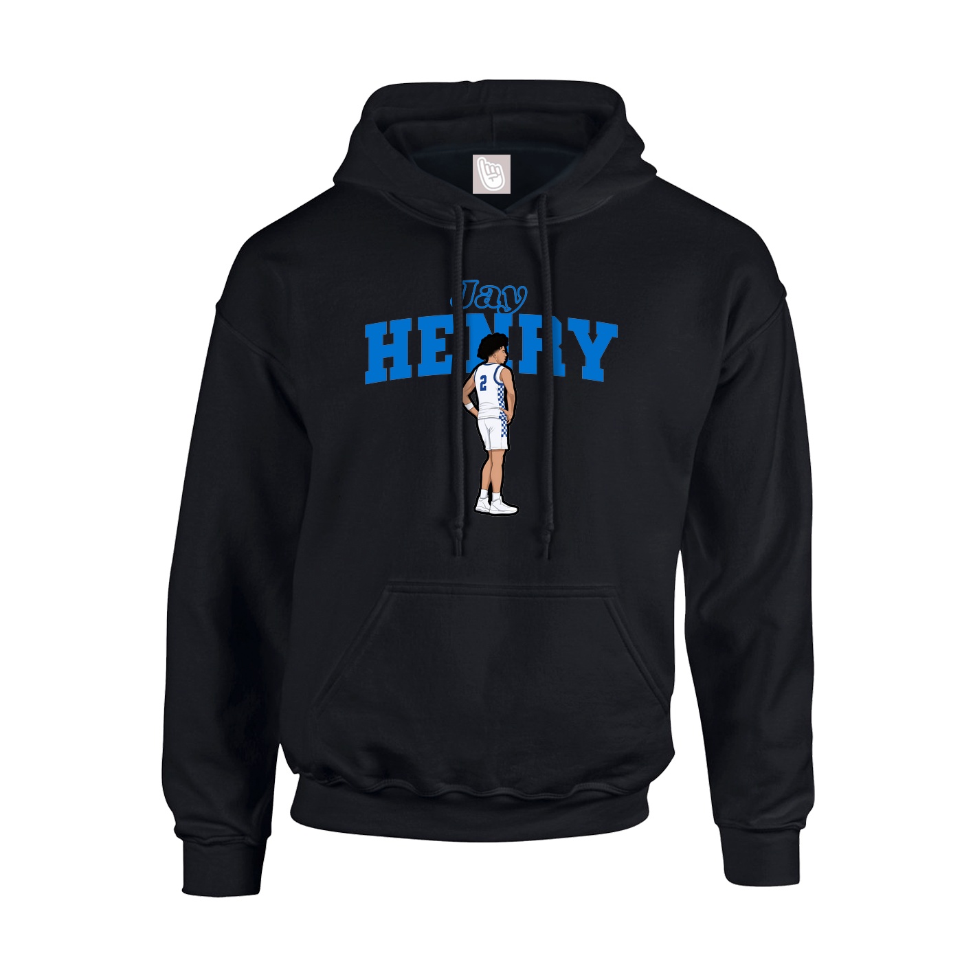 Youth Hoodie — Name Arch in Black