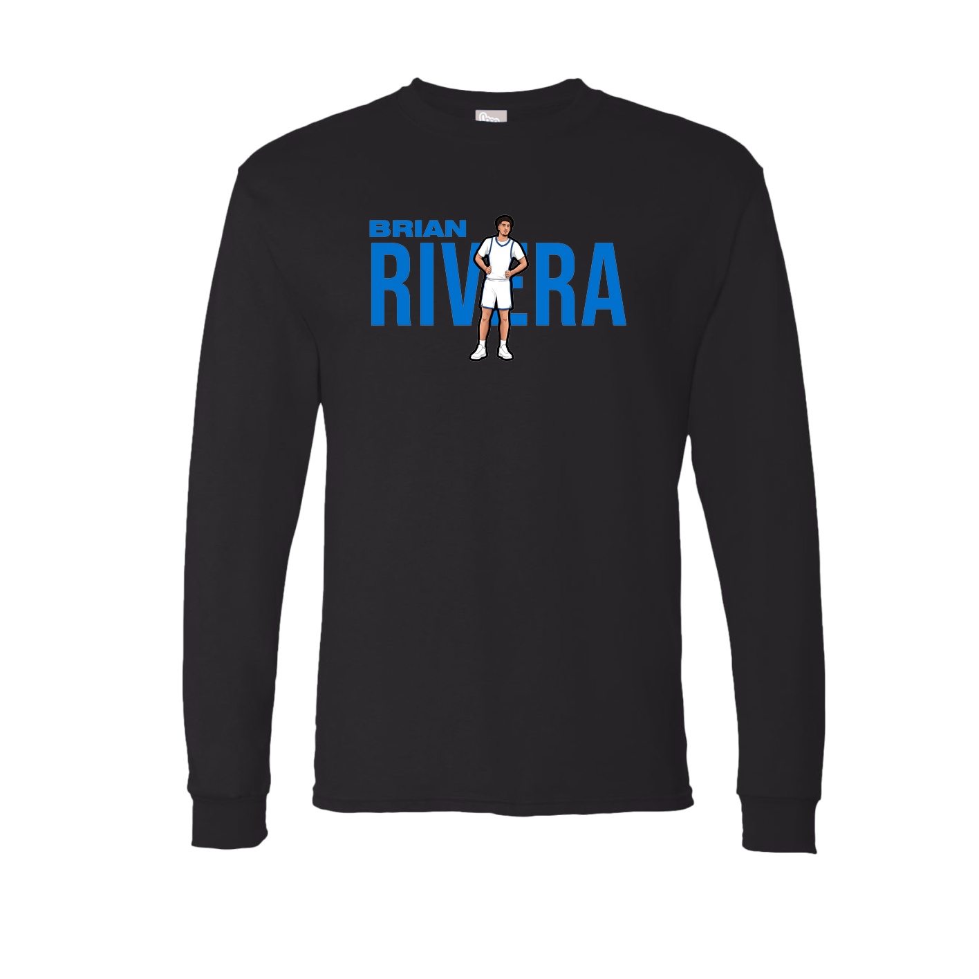 Long Sleeve Tee — Player Name in Black