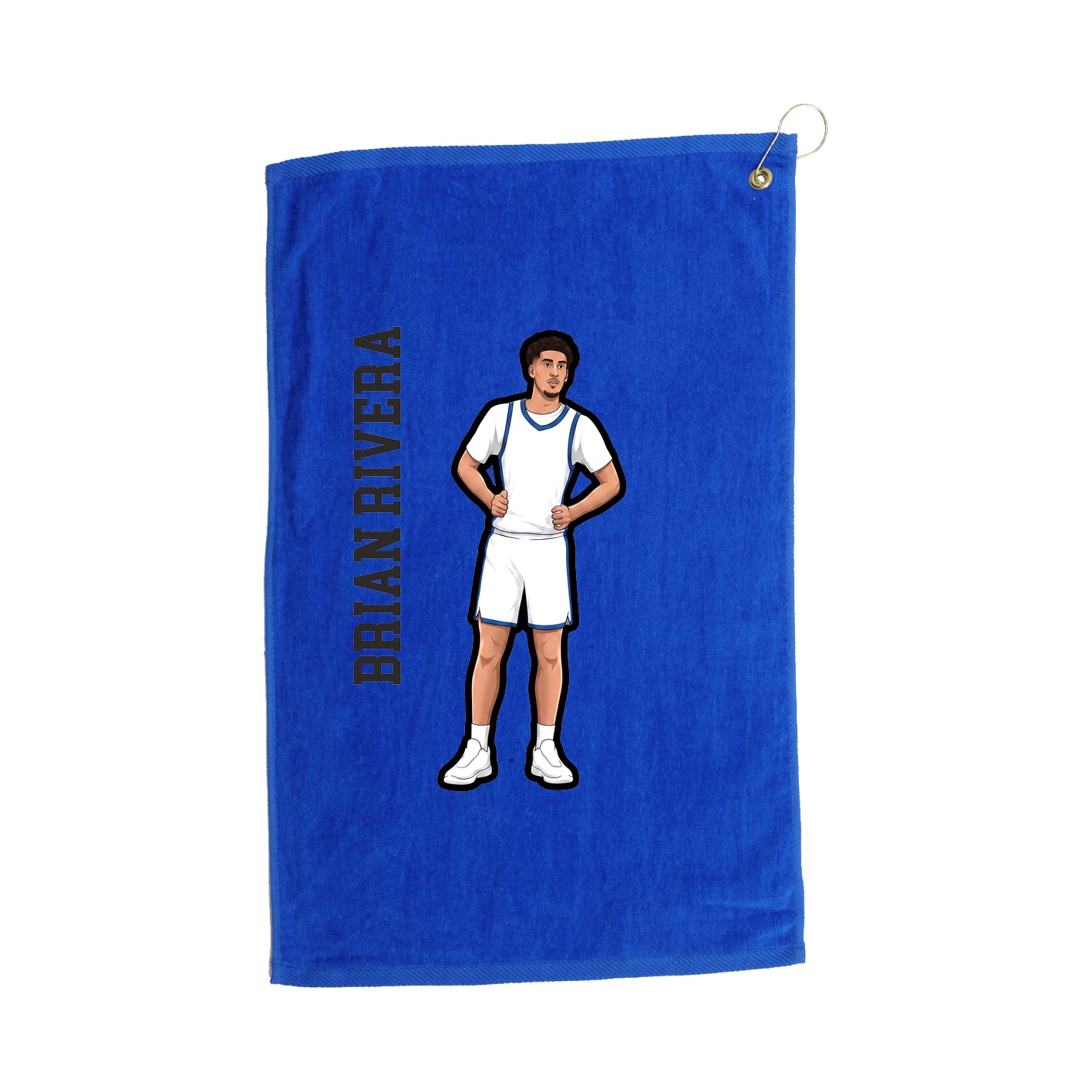 Golf Towel — Name Vertical in Royal