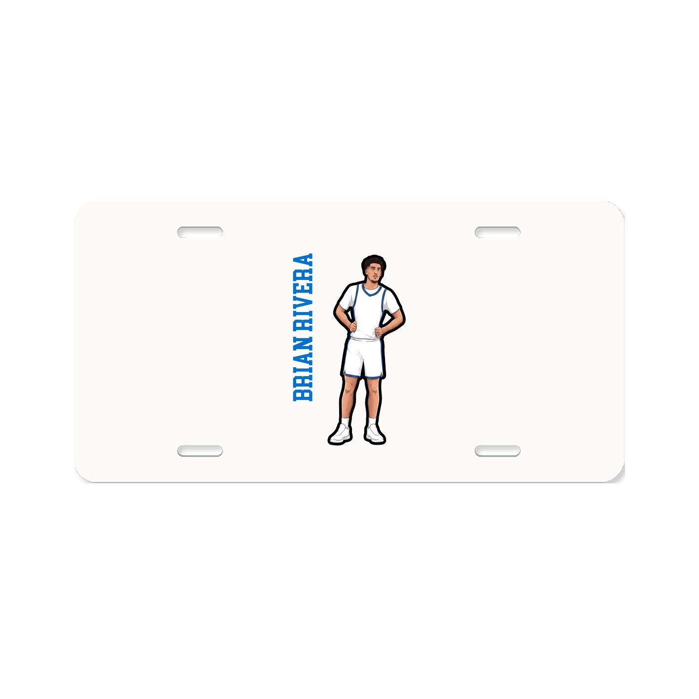 License Plate — Name Vertical in Classic