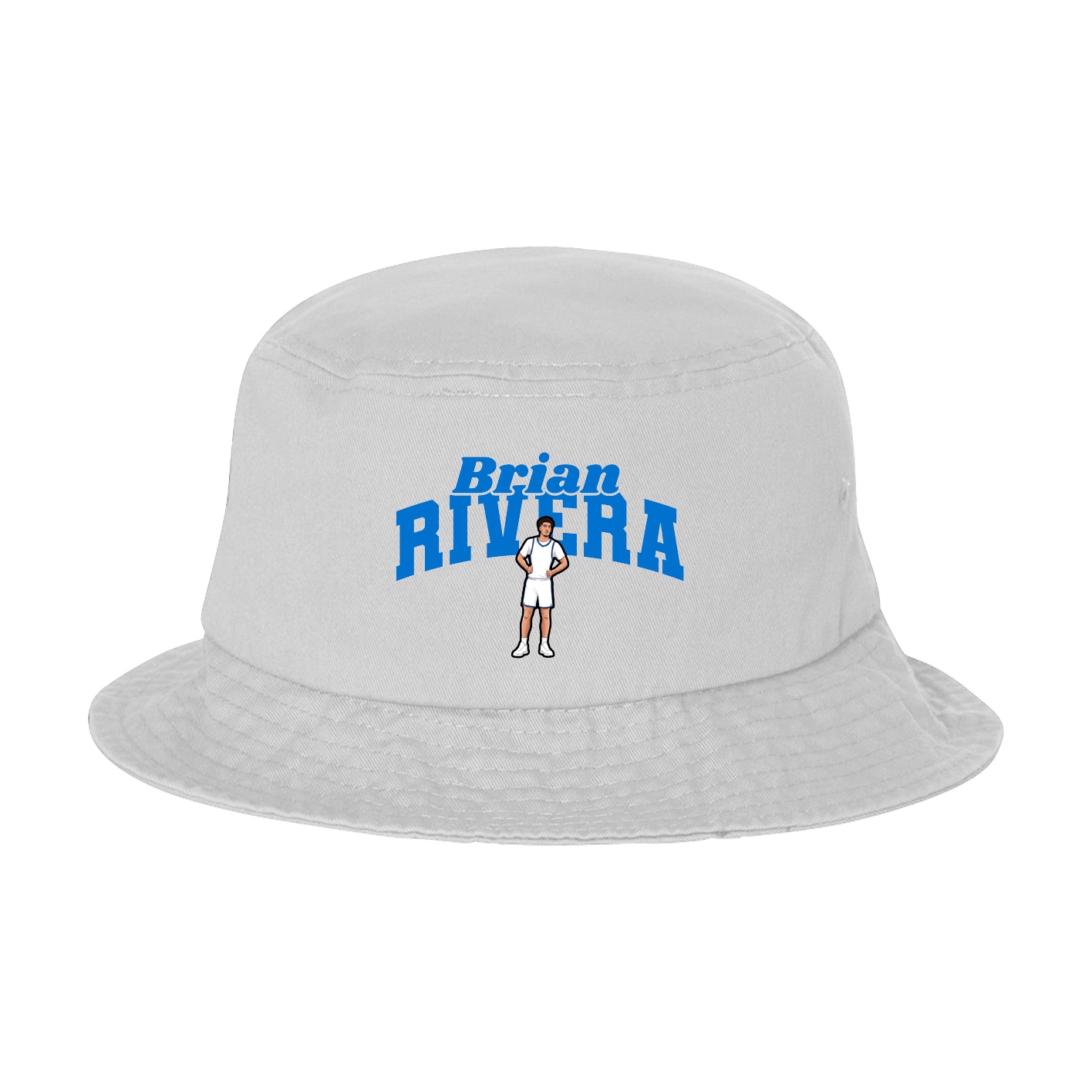 Bucket Cap — Signature Arch in White