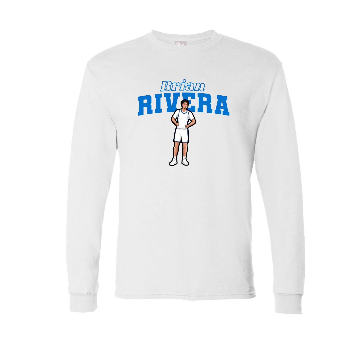 Long Sleeve Tee — Name Arch in White