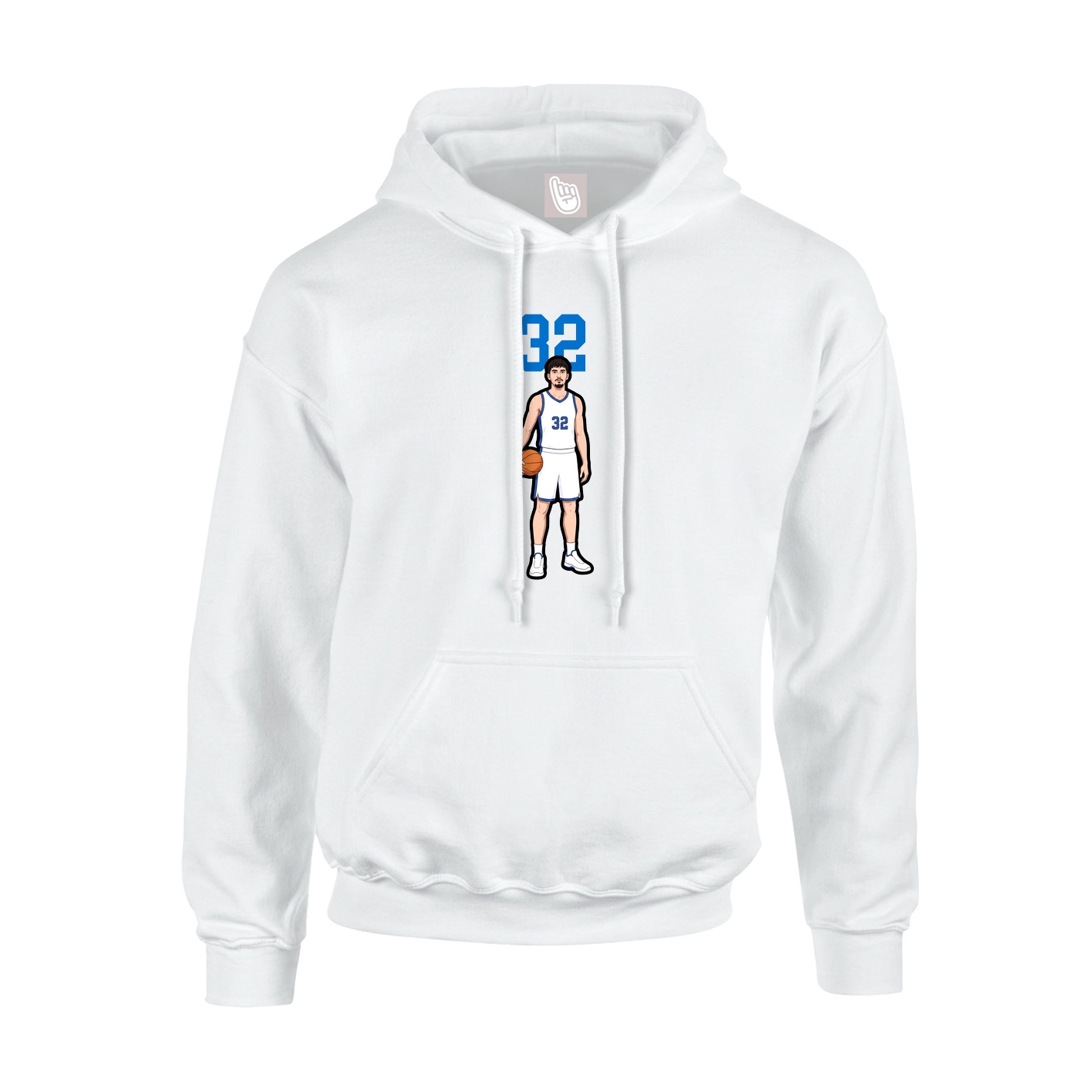 Hoodie — Number Top in White