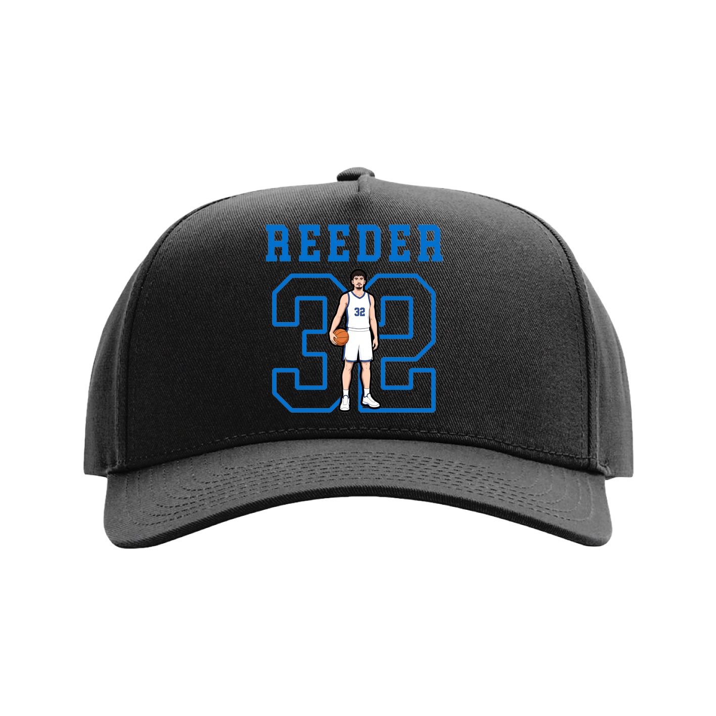 Full Fabric Five-Panel Champ Cap — Shirsey in Black