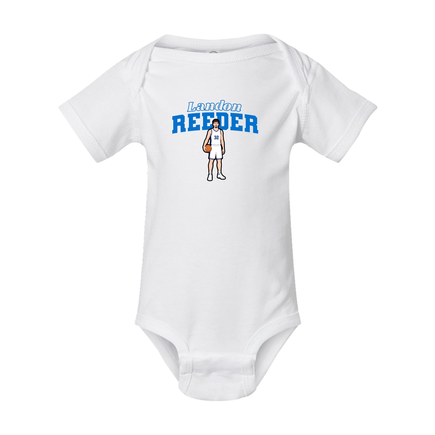 Baby Onesie — Name Arch in White