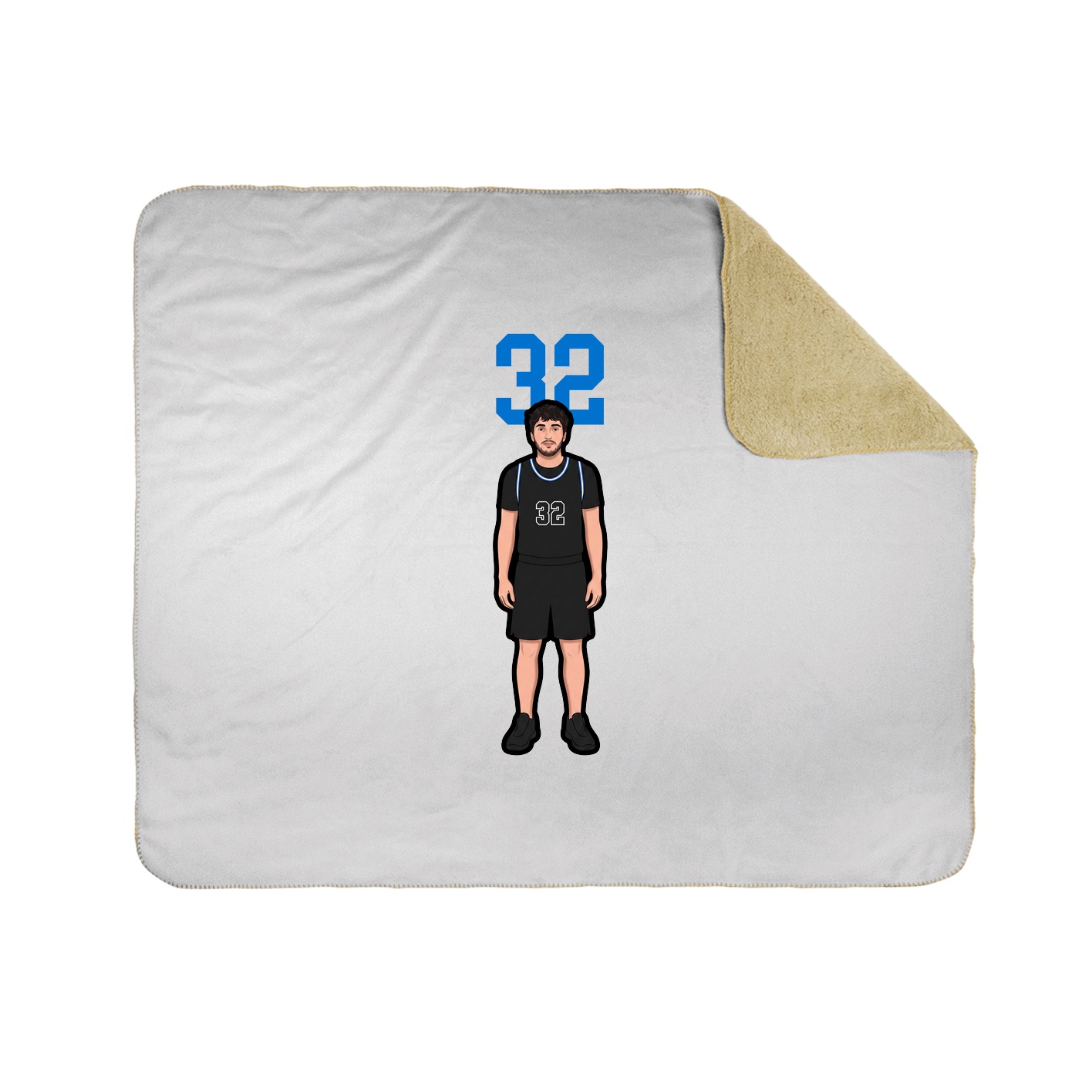 Throw Blanket — Number Top in White