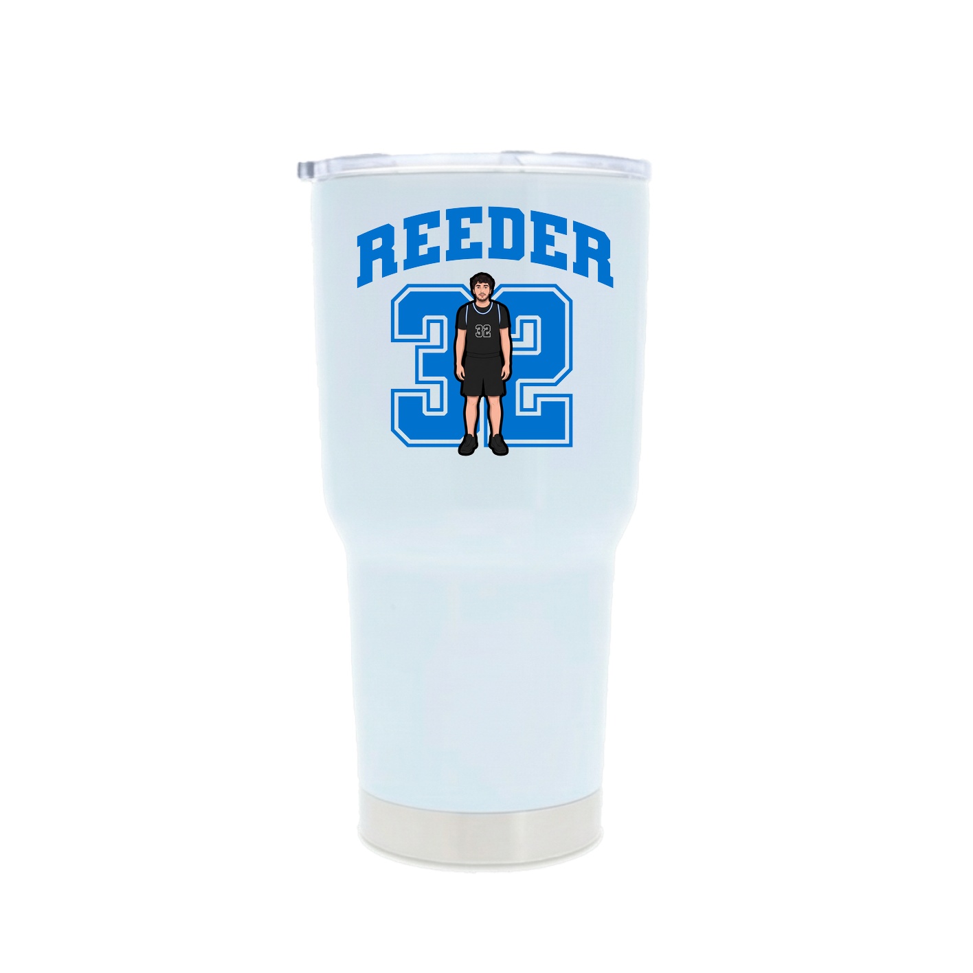 30oz Stainless Steel Tumbler — Number in White