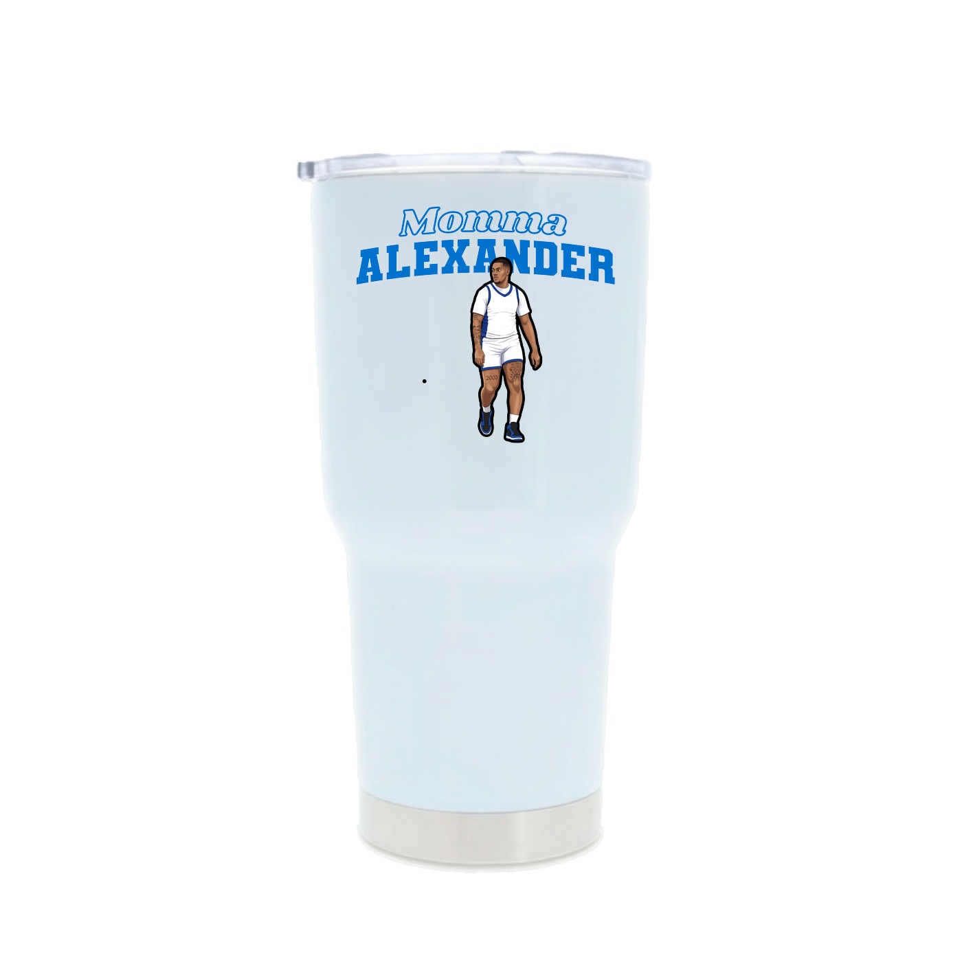 30oz Stainless Steel Tumbler — Mothers Day Block in White