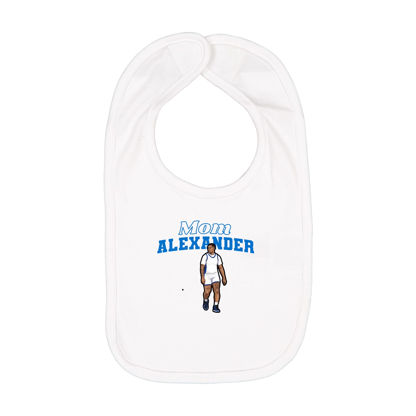 Infant Bib — Mothers Day Block in White