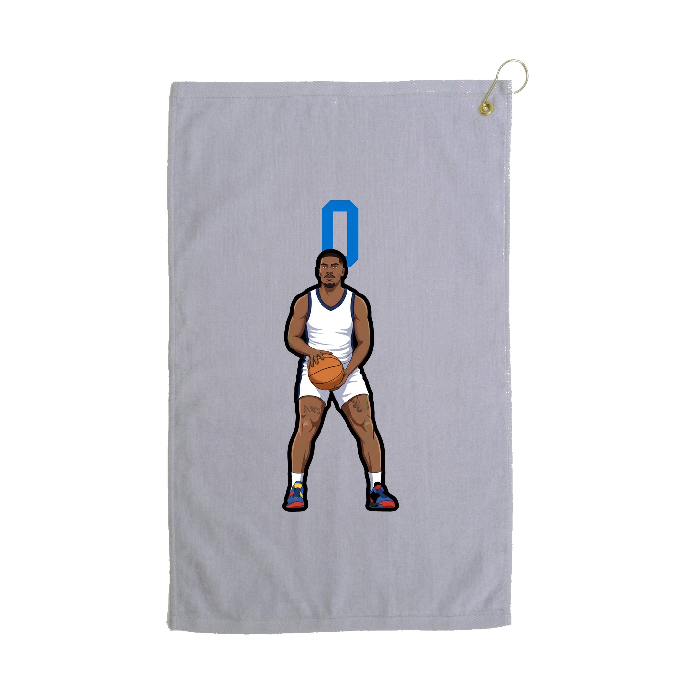 Golf Towel — Number Top in Grey