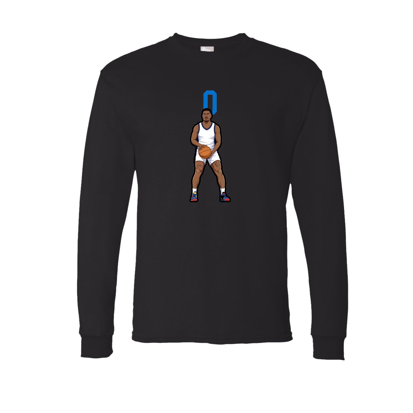 Long Sleeve Tee — Number Top in Black