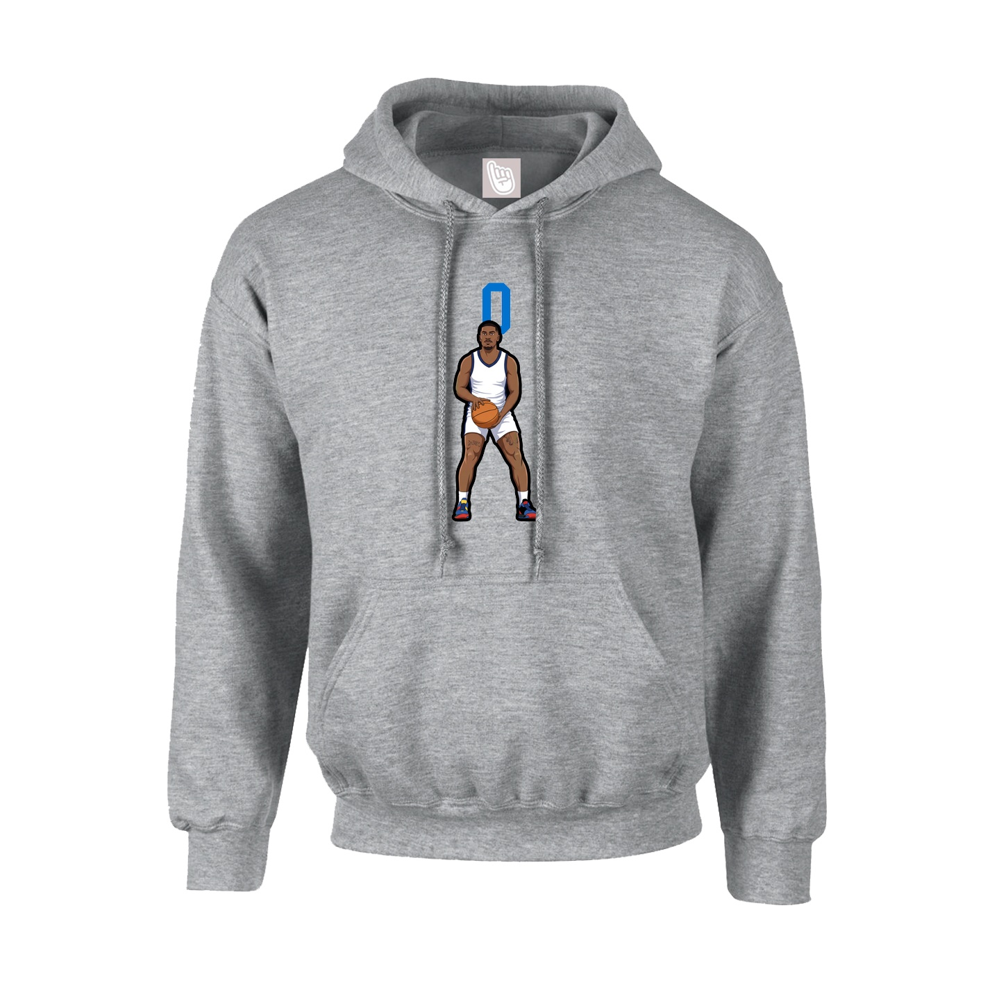 Youth Hoodie — Number Top in Grey