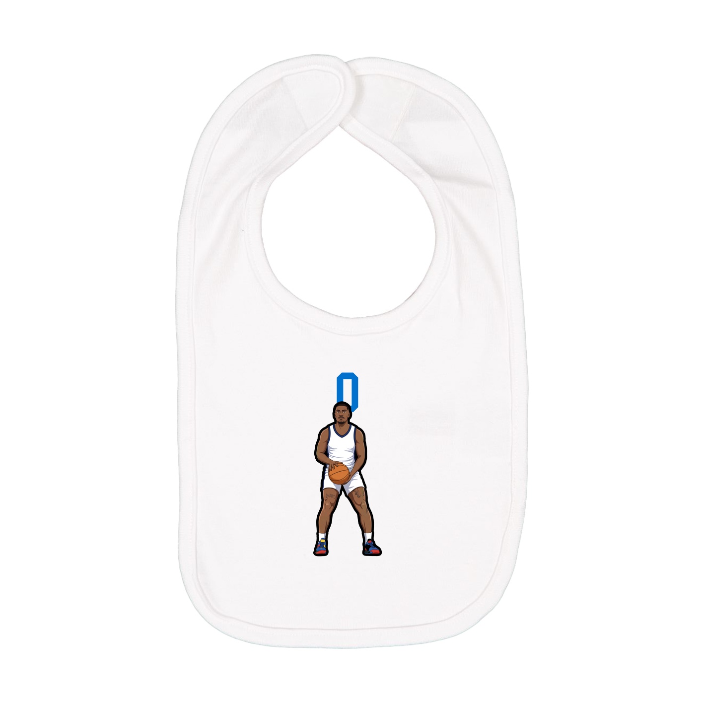 Infant Bib — Number Top in White