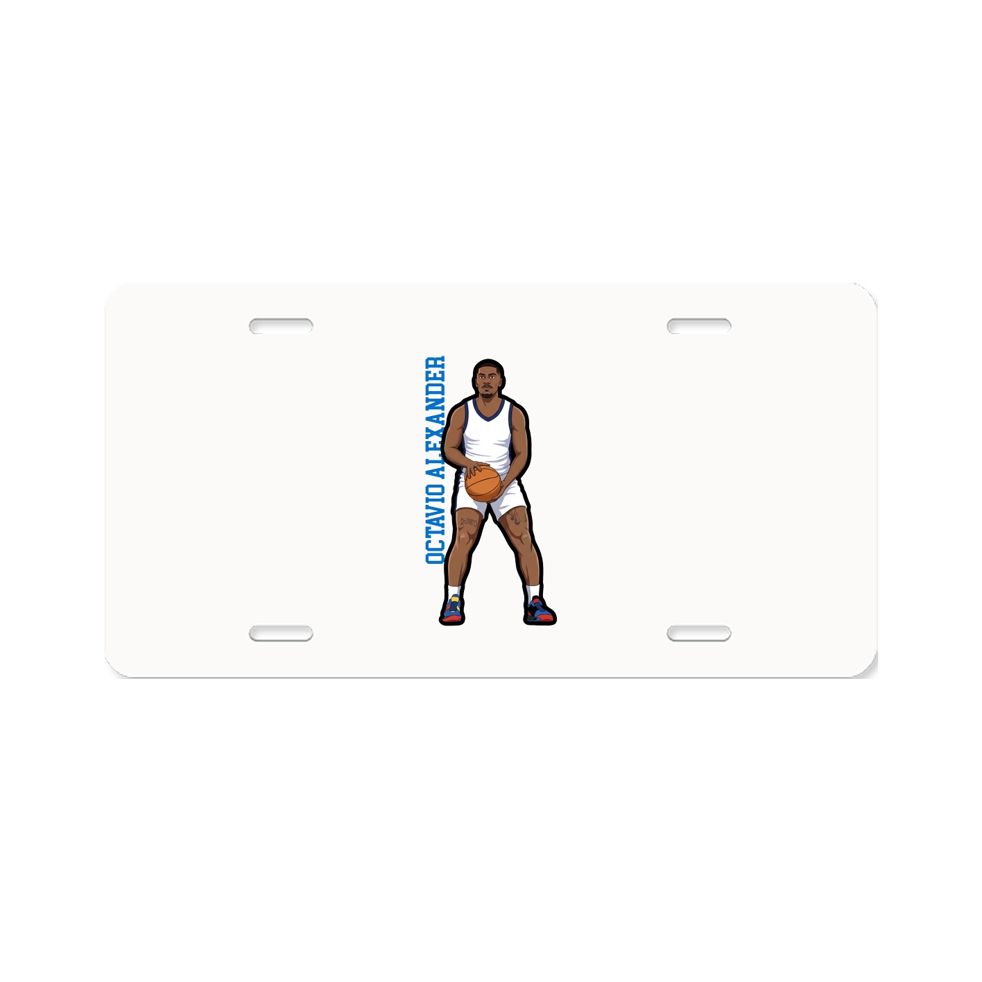 License Plate — Name Vertical in Classic