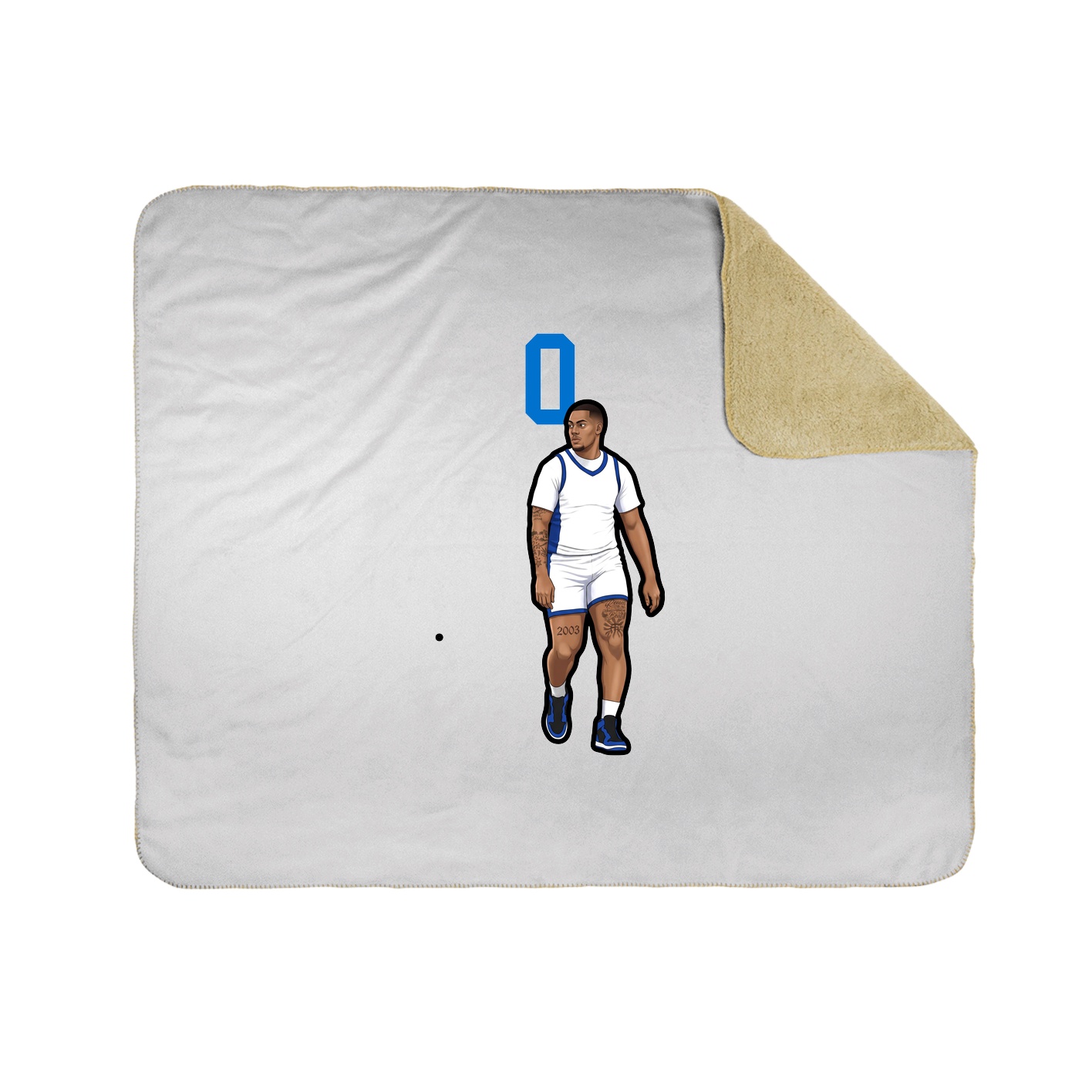 Throw Blanket — Number Top in White
