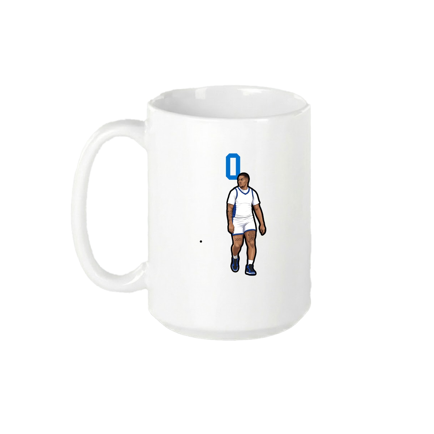15oz Coffee Mug — Number Top in White