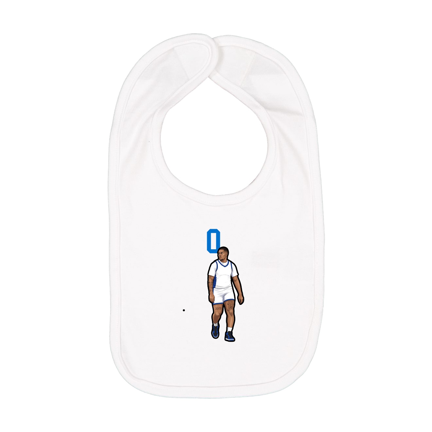 Infant Bib — Number Top in White