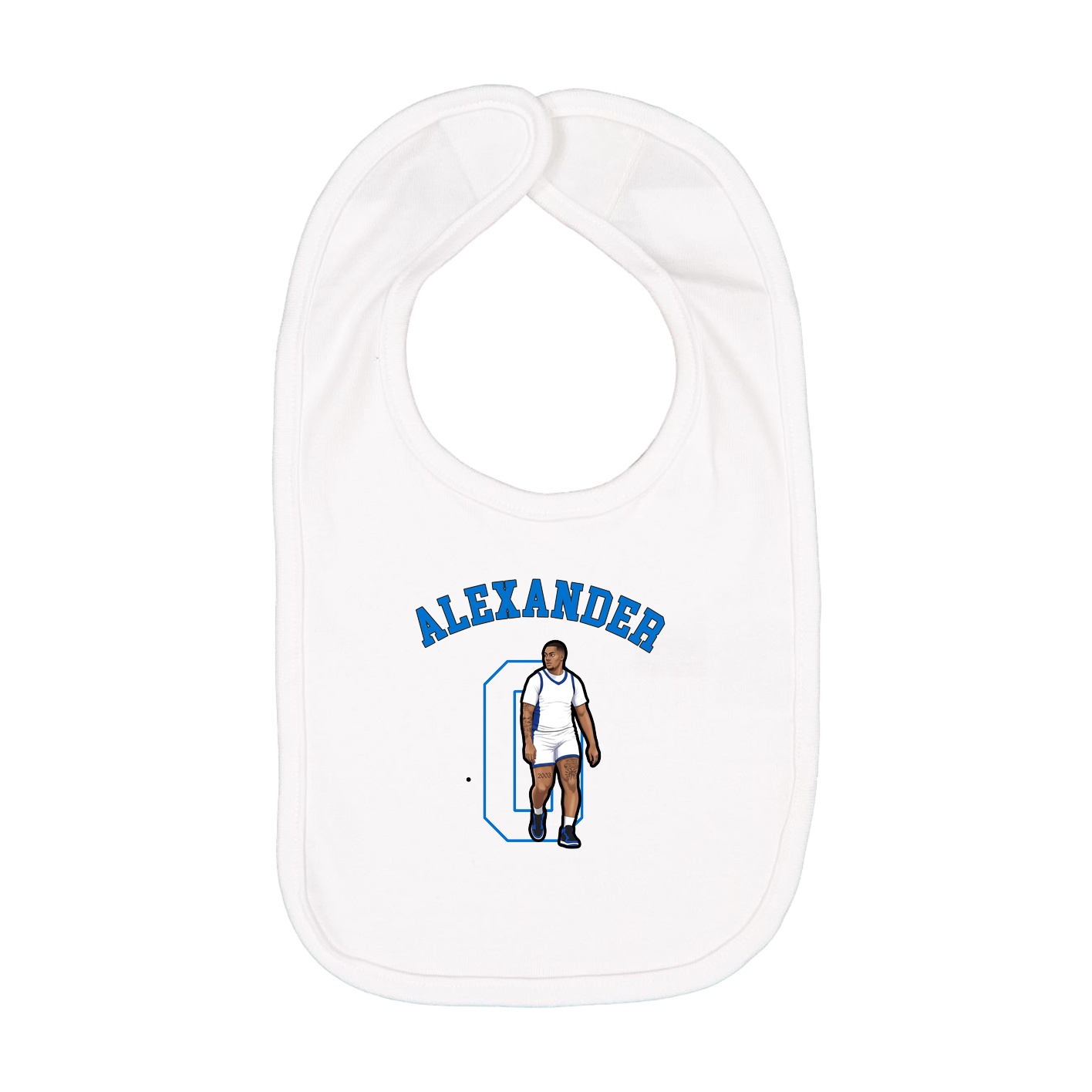 Infant Bib — Shirsey Arch in White