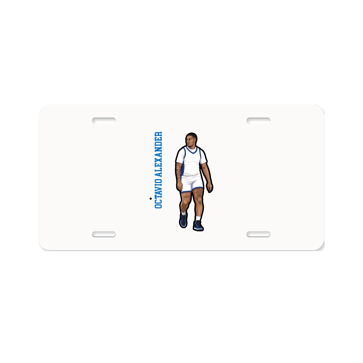 License Plate — Name Vertical in Classic