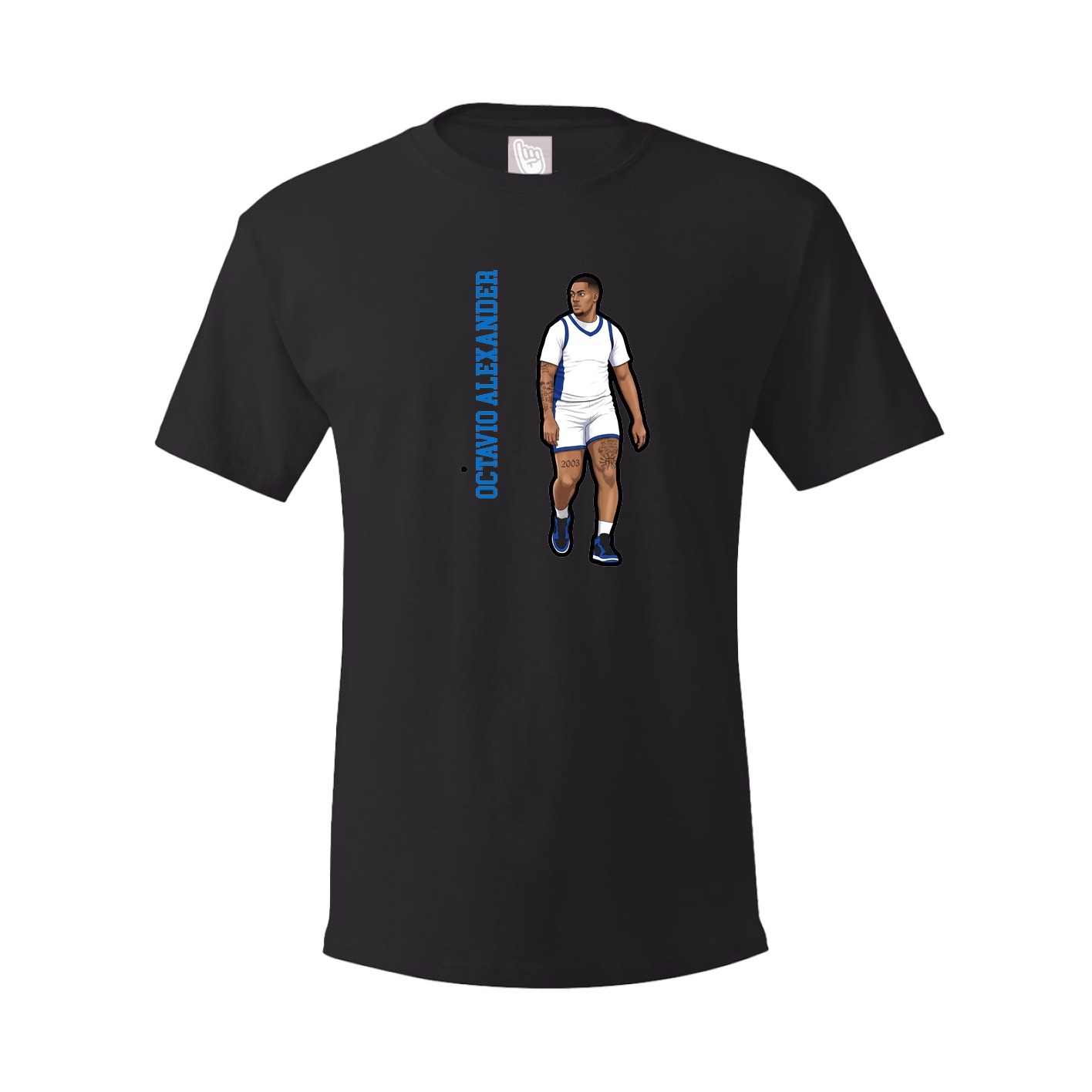 Youth Tee — Name Vertical in Black