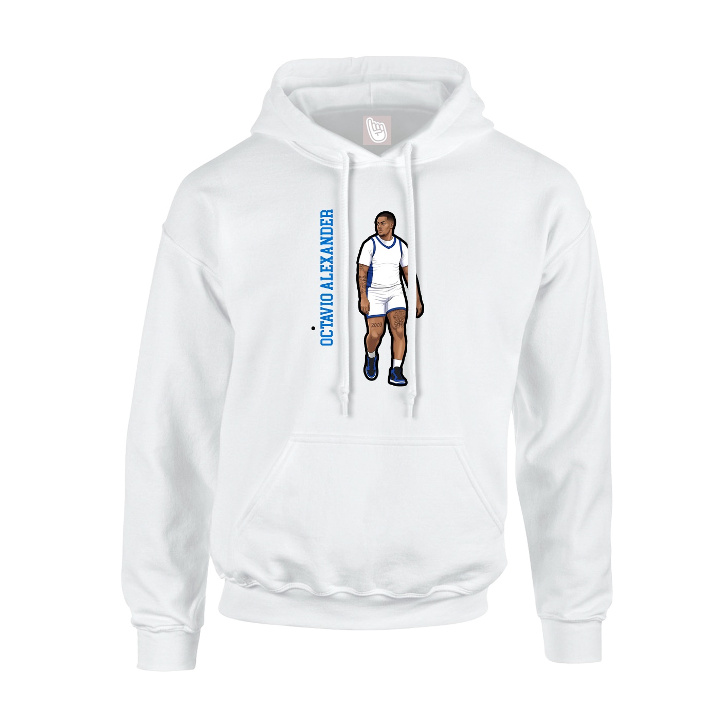 Hoodie — Name Vertical in White