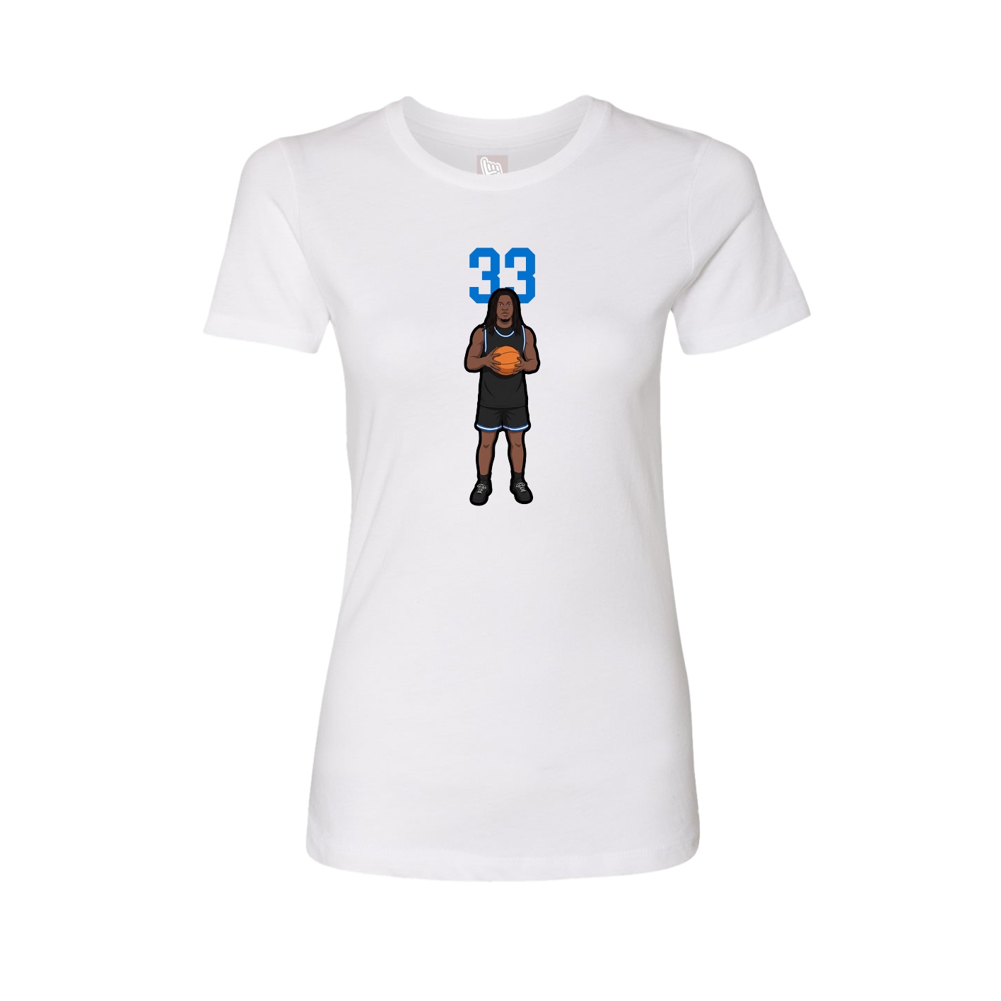 Fitted Women's Tee — Number Top in White