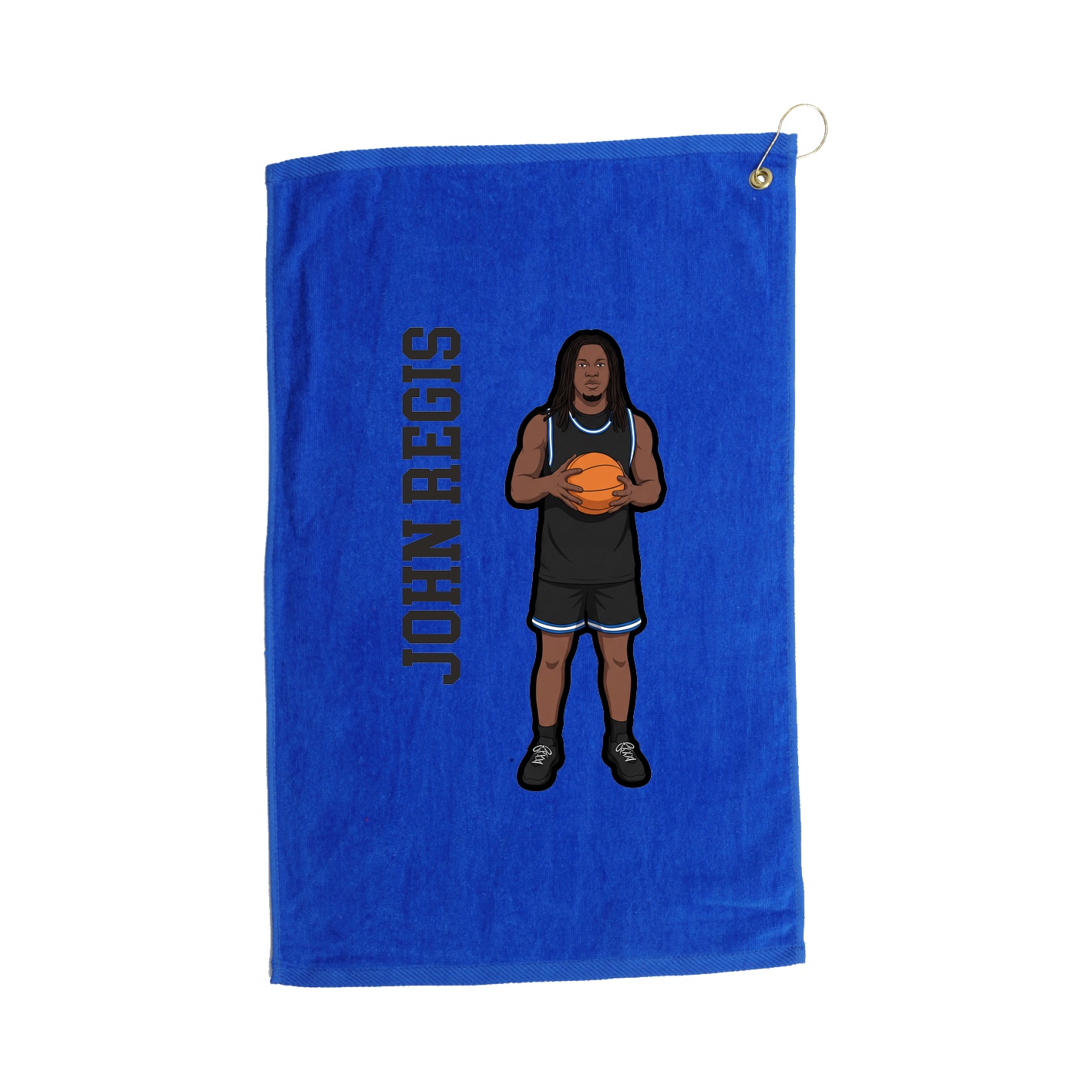 Golf Towel — Name Vertical in Royal