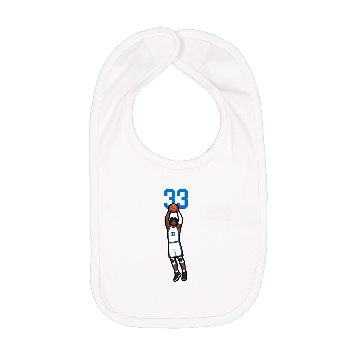 Infant Bib — Number Top in White