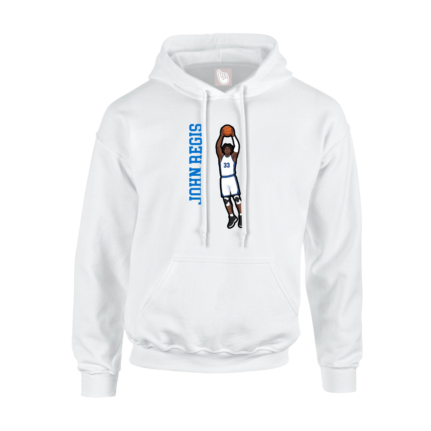 Hoodie — Name Vertical in White
