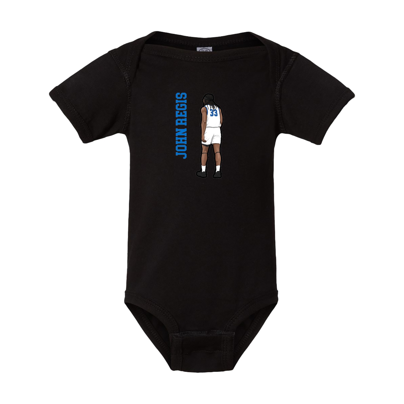 Baby Onesie — Name Vertical in Black