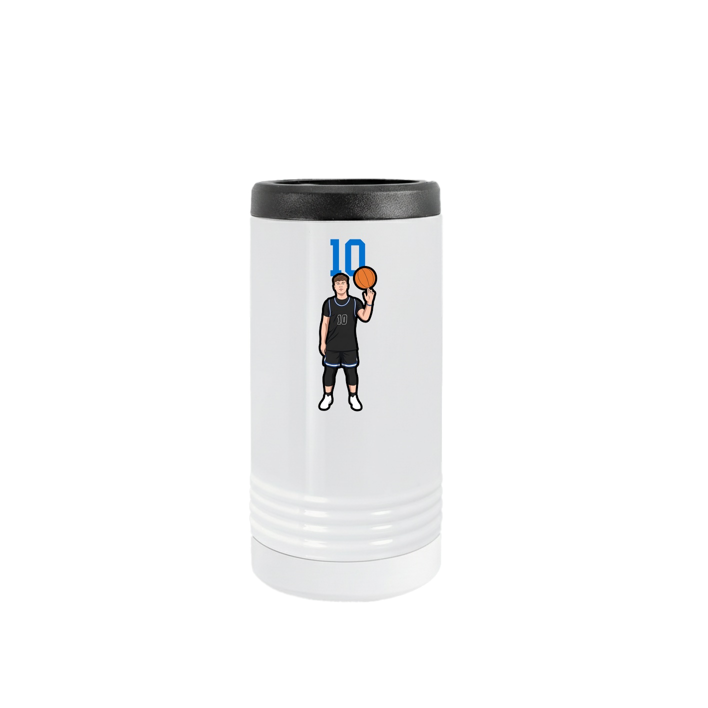 Slim Beverage Holder — Number Top in White