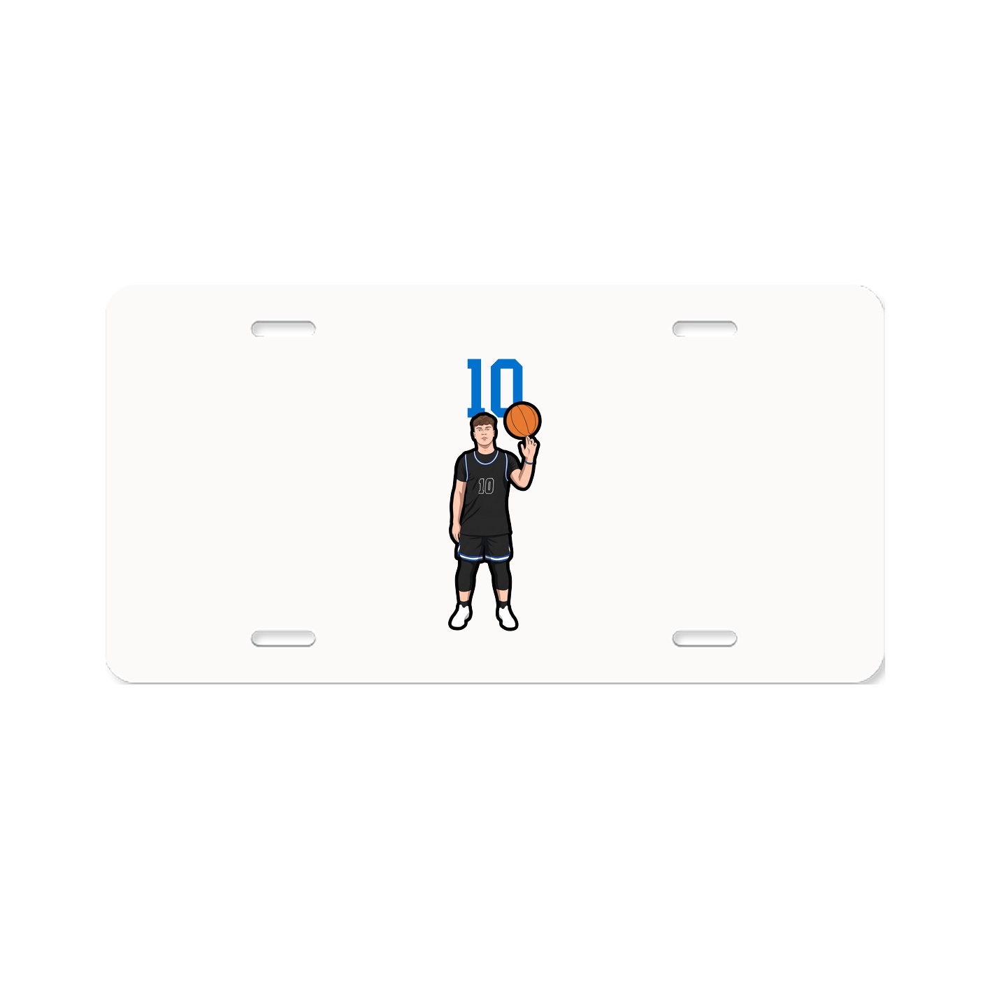 License Plate — Number Top in Classic