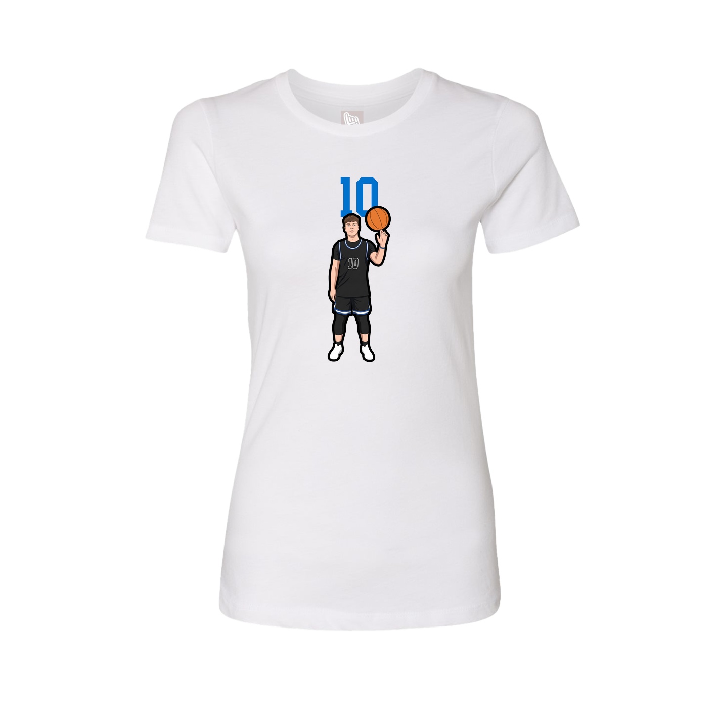 Fitted Women's Tee — Number Top in White
