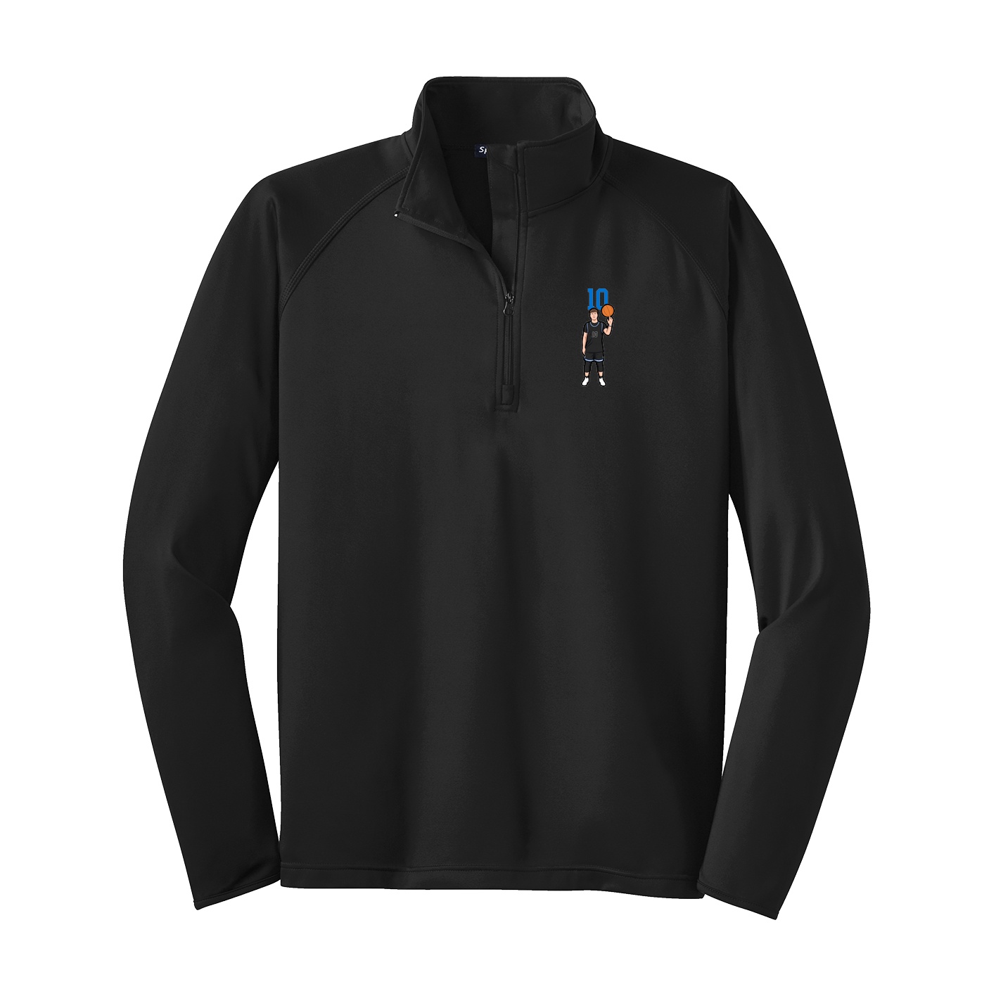 Q-Zip Pullover — Number Top in Black