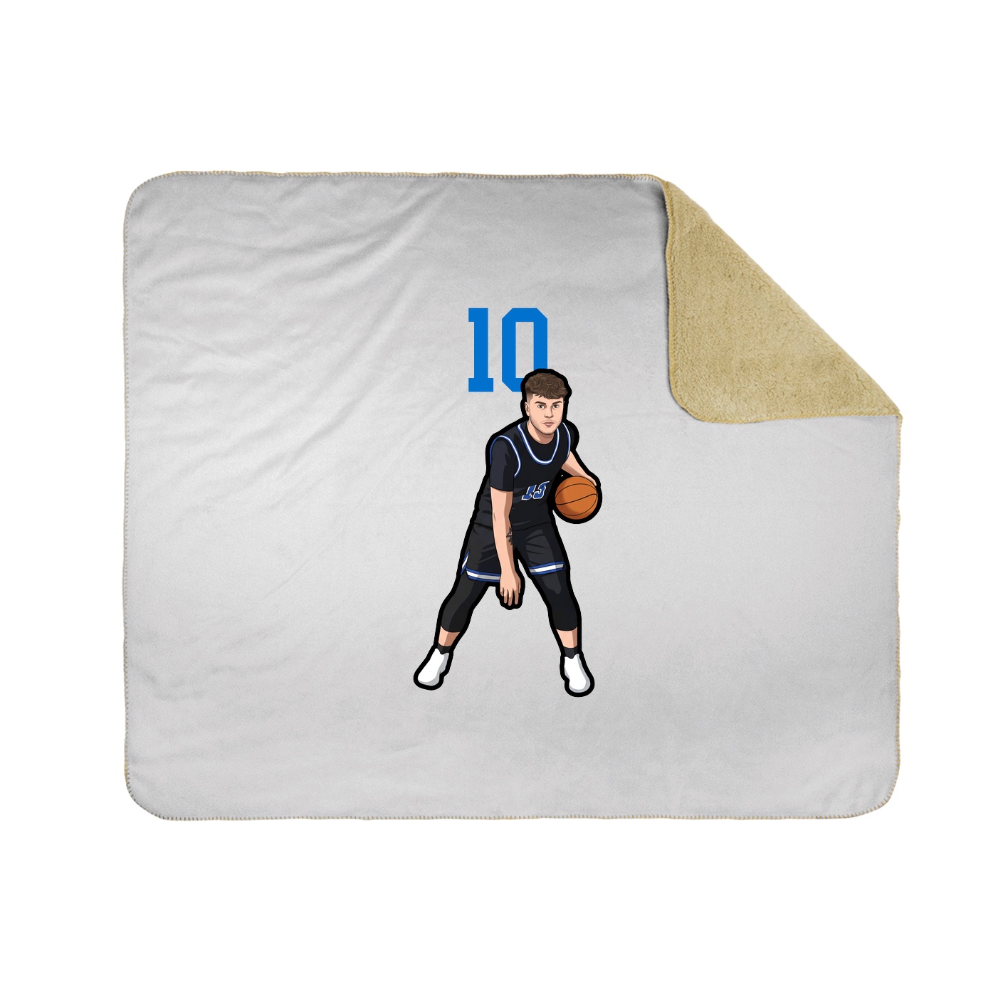 Throw Blanket — Number Top in White