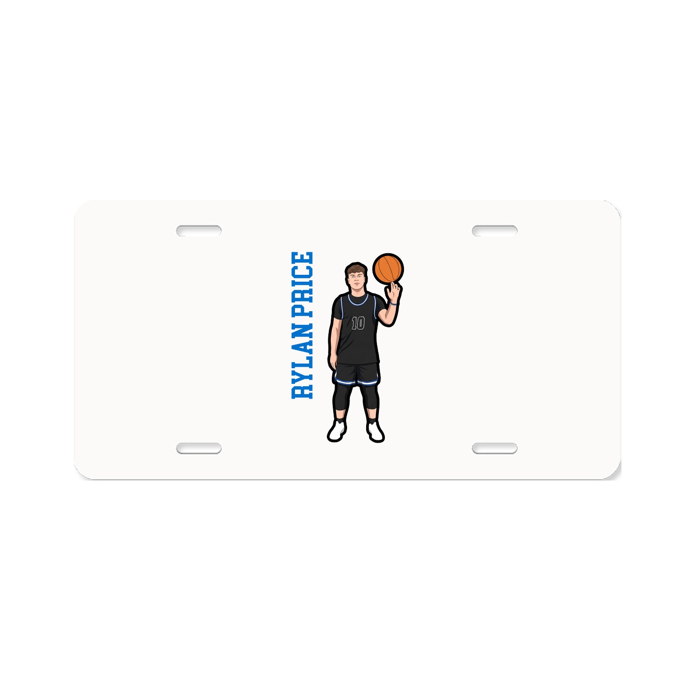 License Plate — Name Vertical in Classic