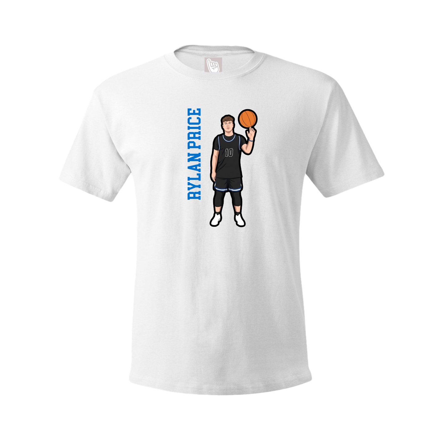 Tee — Name Vertical in White