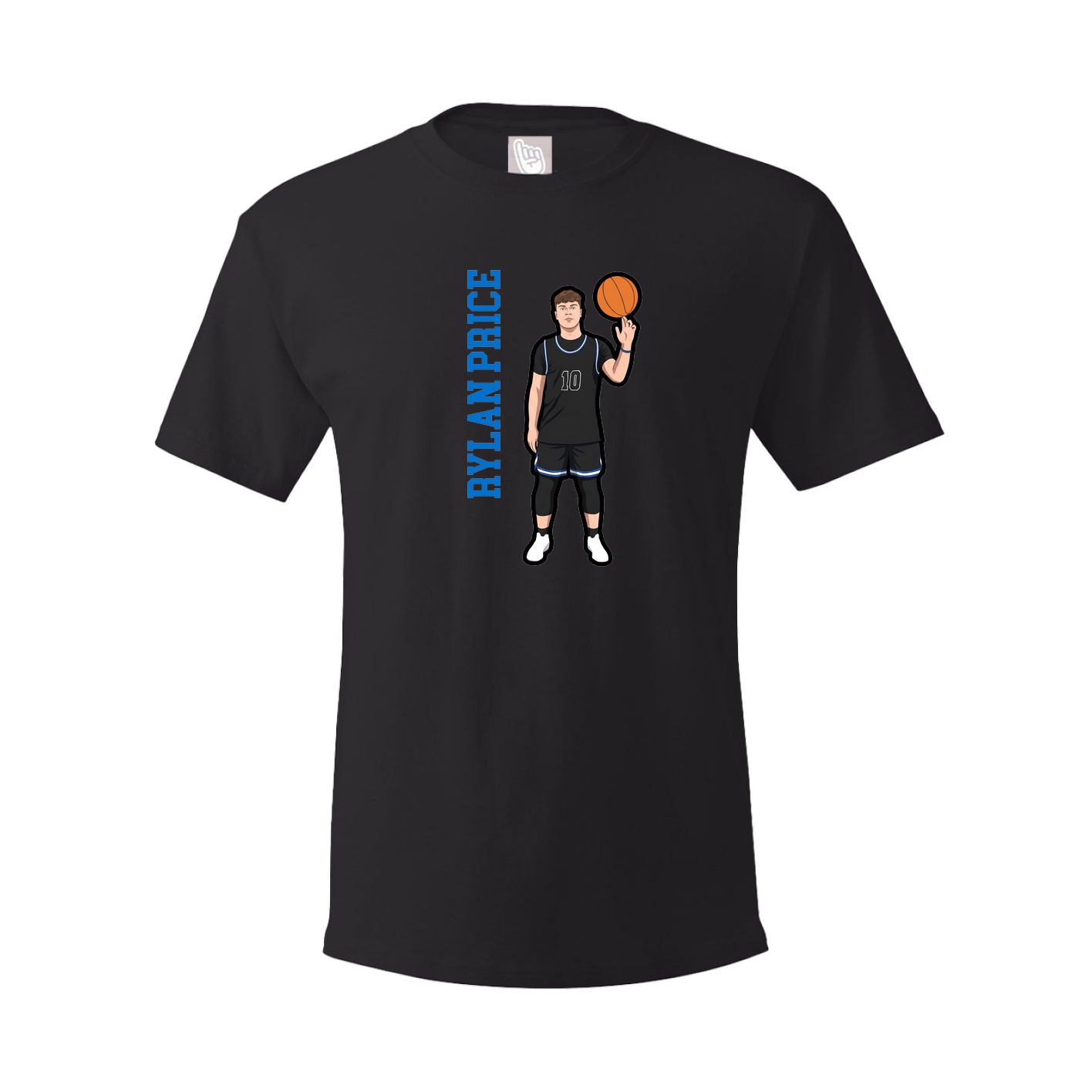 Youth Tee — Name Vertical in Black